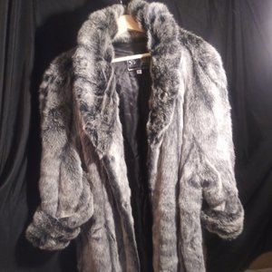 Faux Fur Silver Fox Full Length 3XL Coat